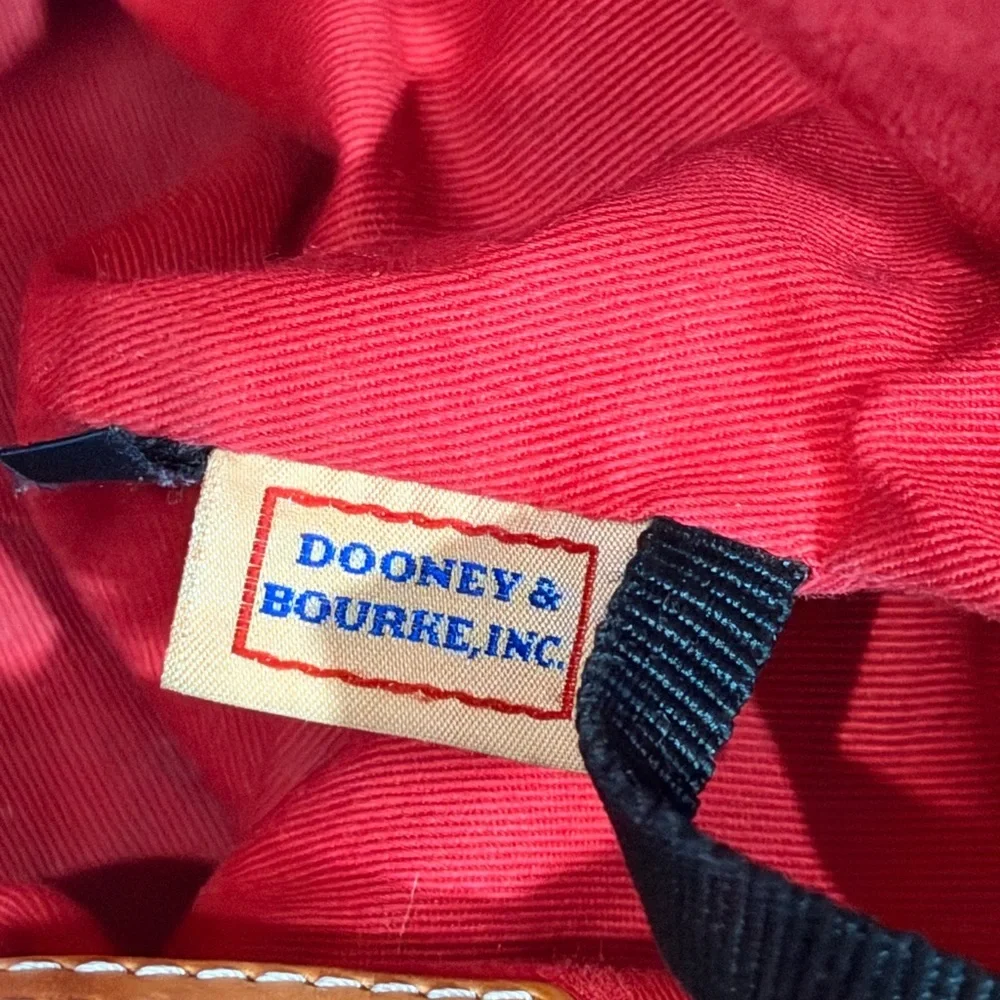 Dooney & Bourke Vintage Tan and Orange Tote Bag - Picture 14 of 15